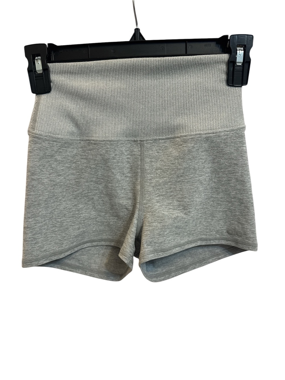 ALO Yoga Light Grey High-Rise Bike Shorts